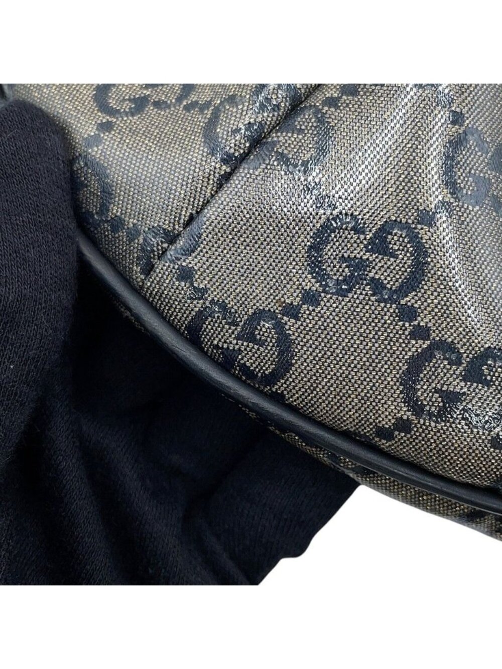 Gucci Shoulder Bag GG Crystal Leather Black - Picture 6 of 10